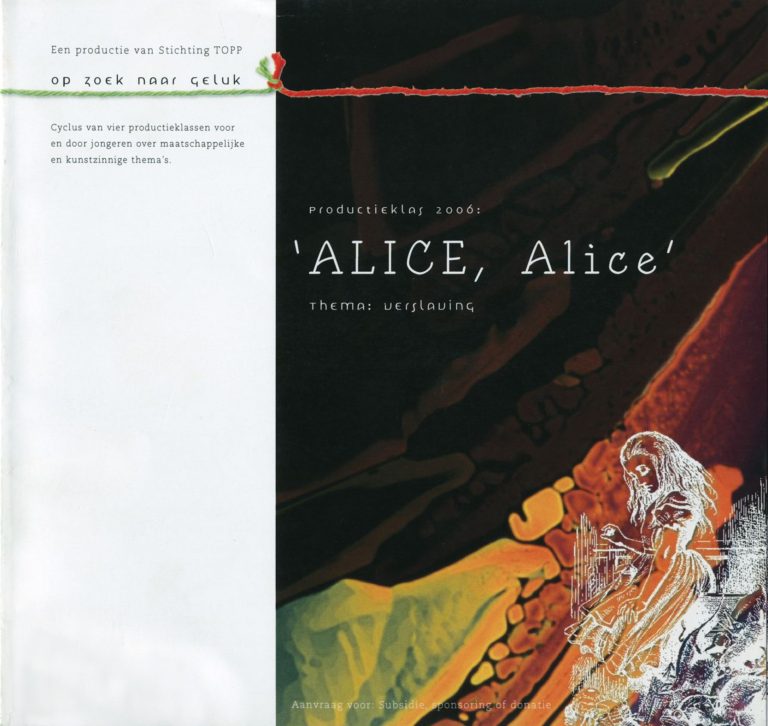 subsidieaanvraag Alice, Alice 2005 ontwerp en illustratie’s boekje